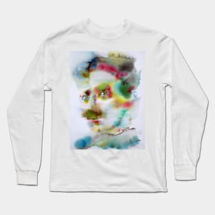 NIKOLA TESLA watercolor portrait .11 Long Sleeve T-Shirt